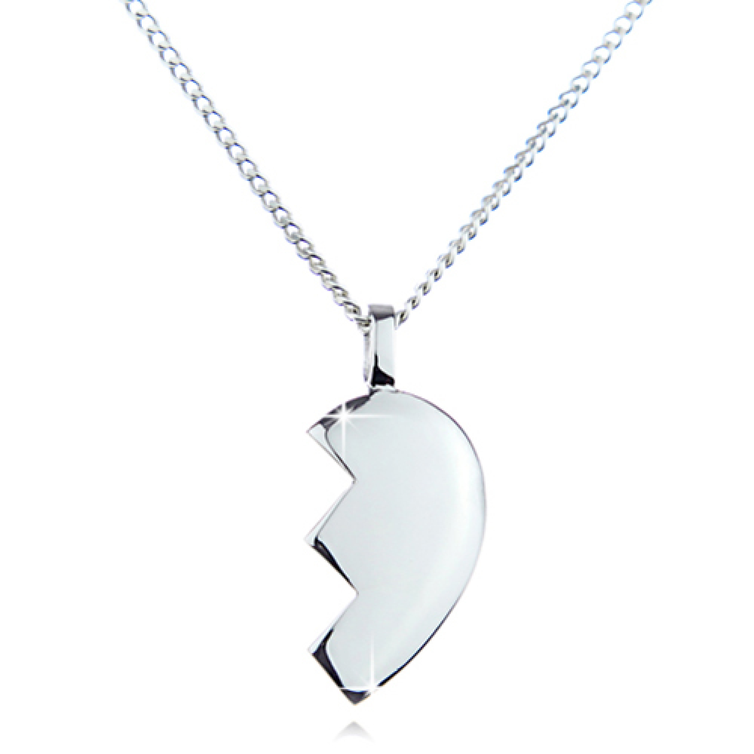 Der wunderschöne Anhänger geteiltes Herz - Wunderschöner Partnerschmuck Broken Heart - Echt silber