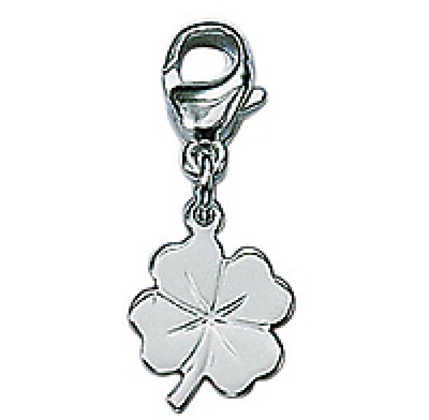 Charm Anhänger Kleeblatt - Echt Silber 925