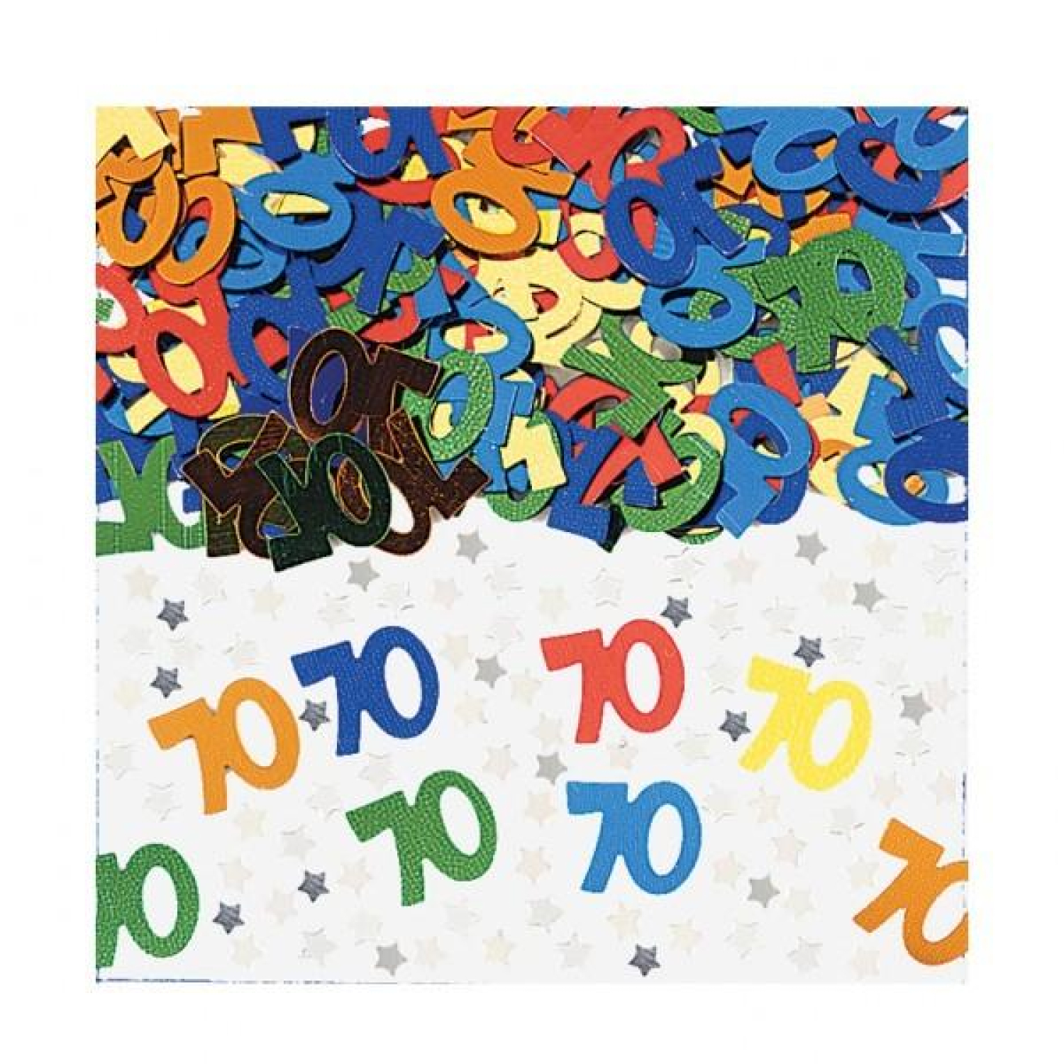 Tischdeko - Streudeko zum 70.-sten, Bunt