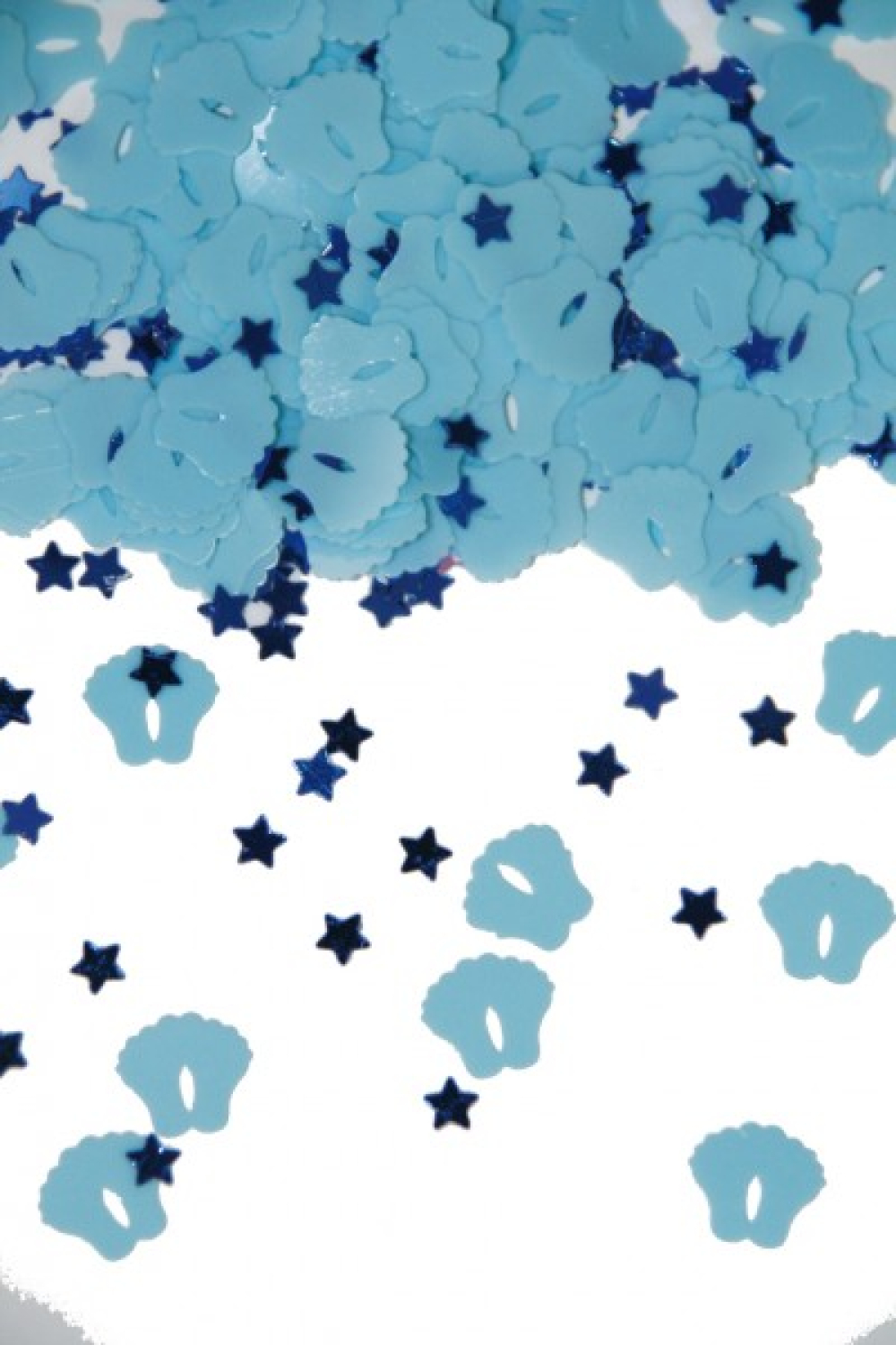 Streudeko - Tischdeko - Babyfüsse Blau mit Sternchen