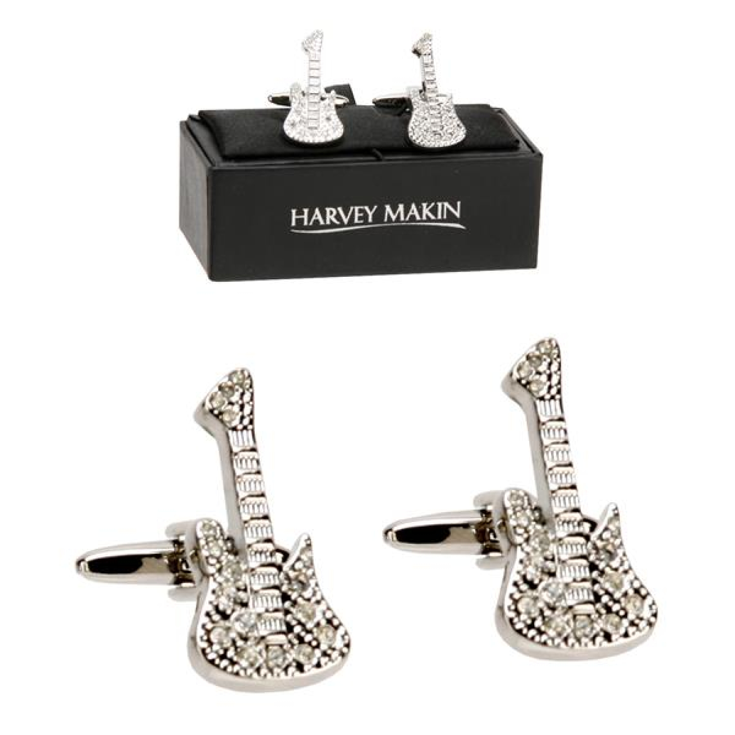 Design Manschettenknöpfe Gitarre mit Strass