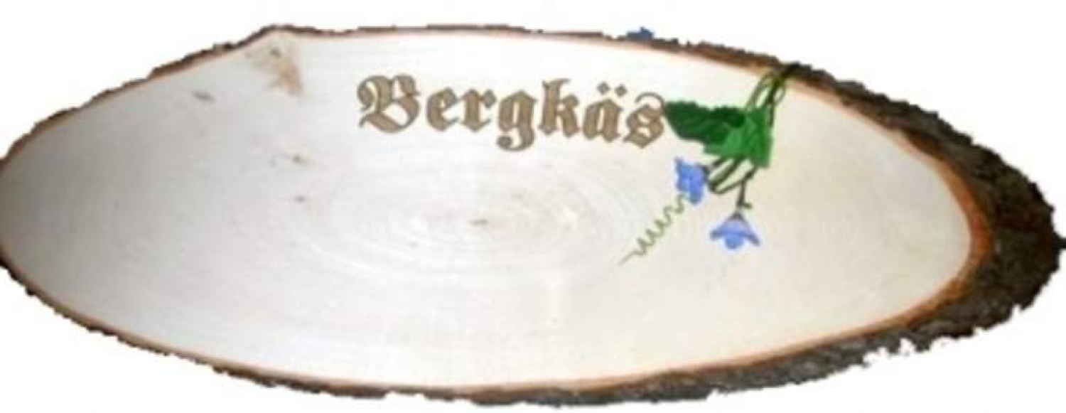 Rindenbrett, Baumscheibe oval ca. 40-45 cm, natur geschliffen - Uriges Brotzeitbrett