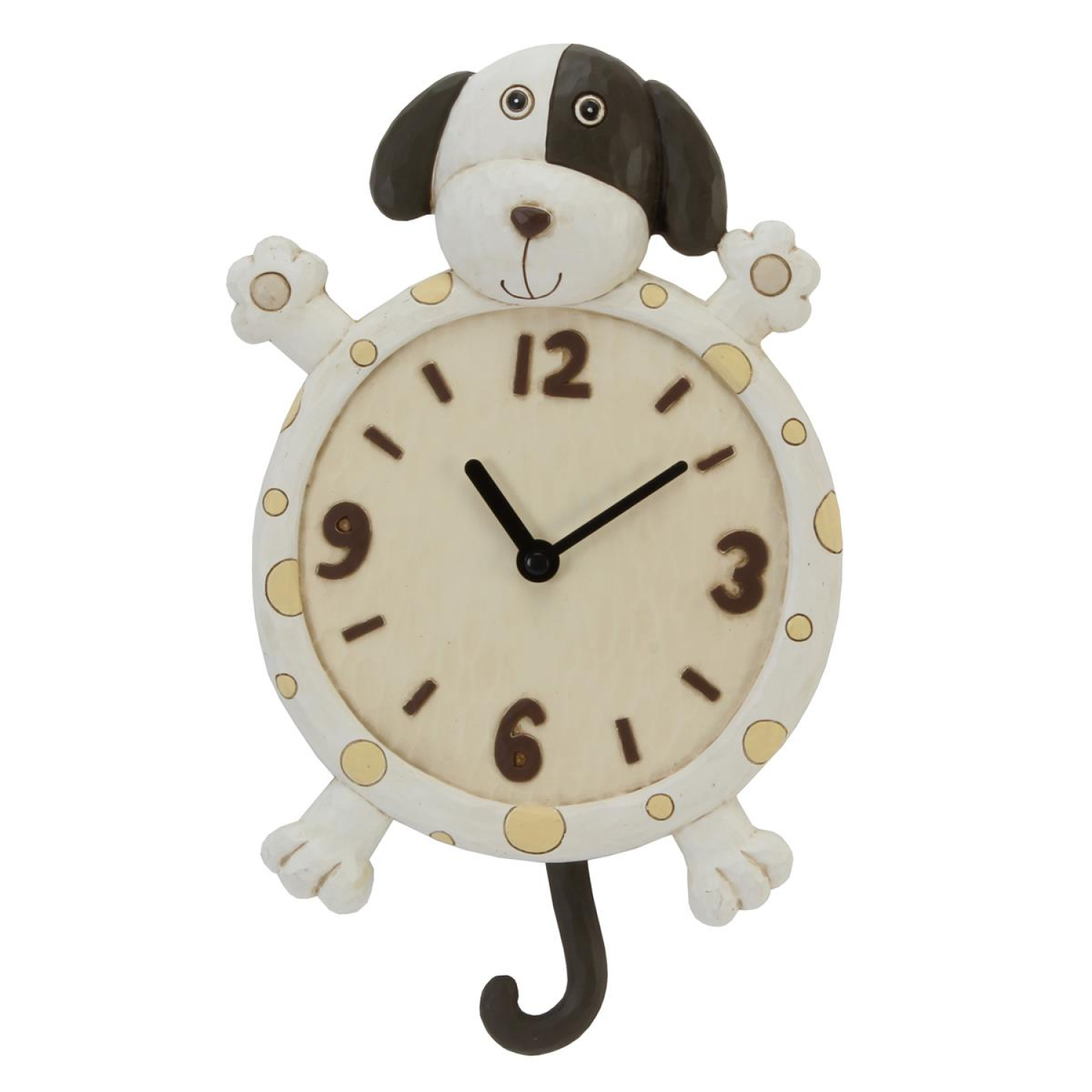 Wanduhr HUND - Dalmatiner - Kinderuhr Hund mit Pendel - Kinderzimmeruhr