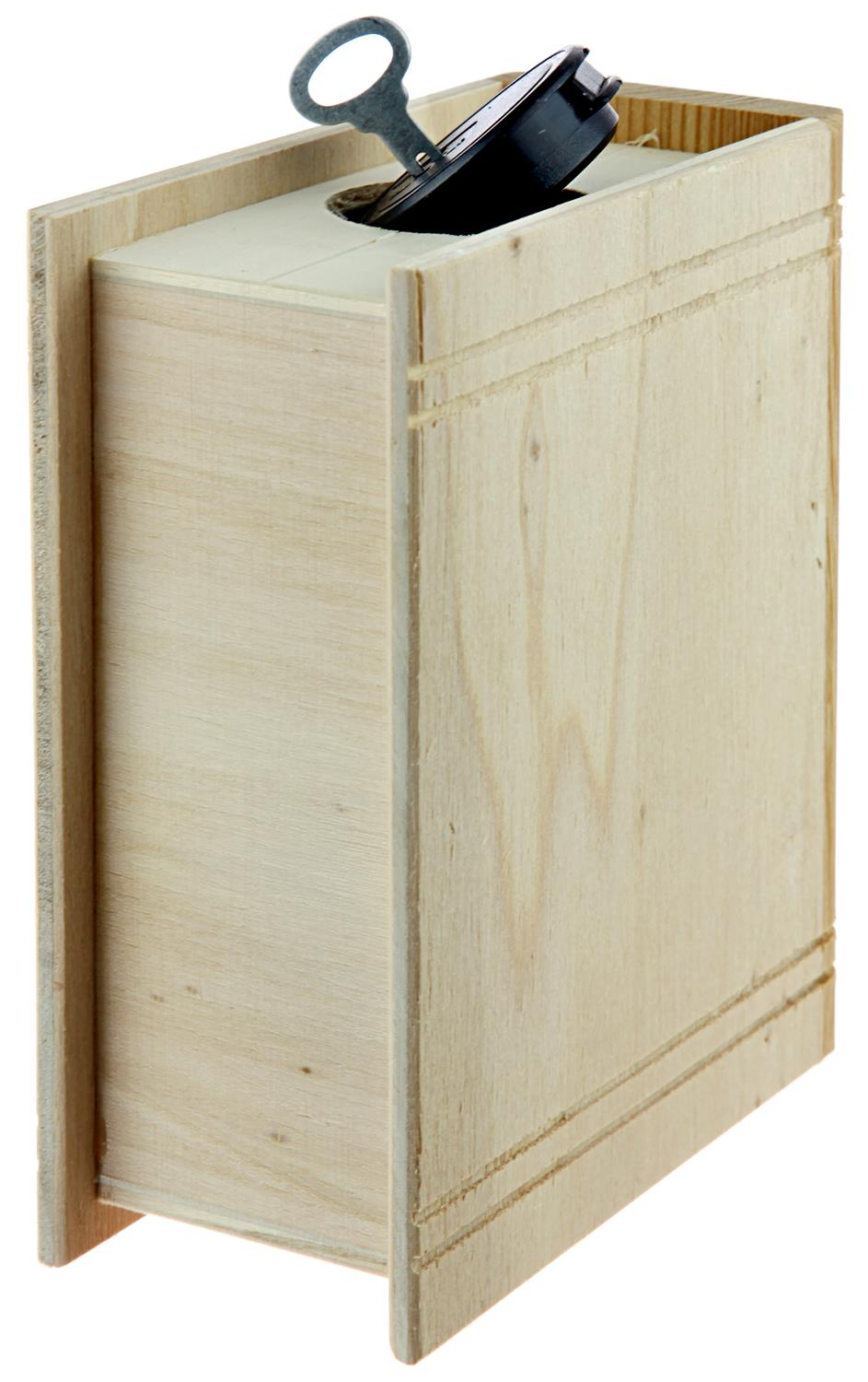 Sparbuch aus Holz neutral zum Basteln und Selbstgestalten
