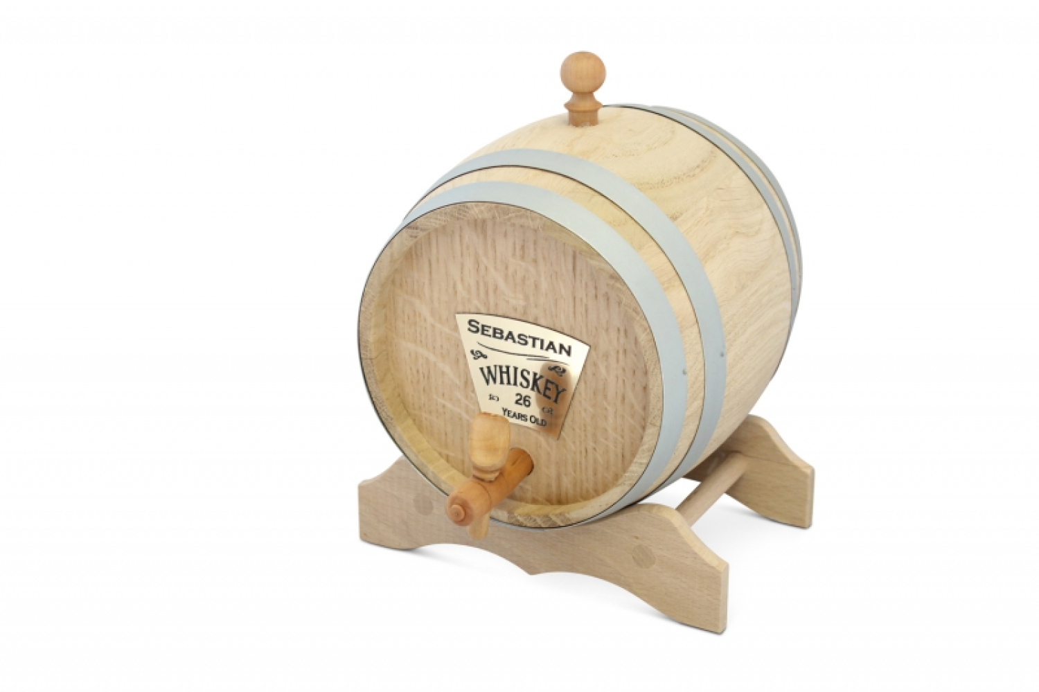 Das echte Eichenfass 2 Liter mit Holzbock Messinghahn und persönlicher Gravur!!