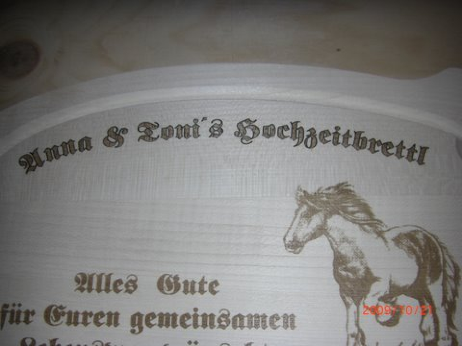 Das geniale Brotzeitbrett Sau, Schweinebrett mit Gravur!