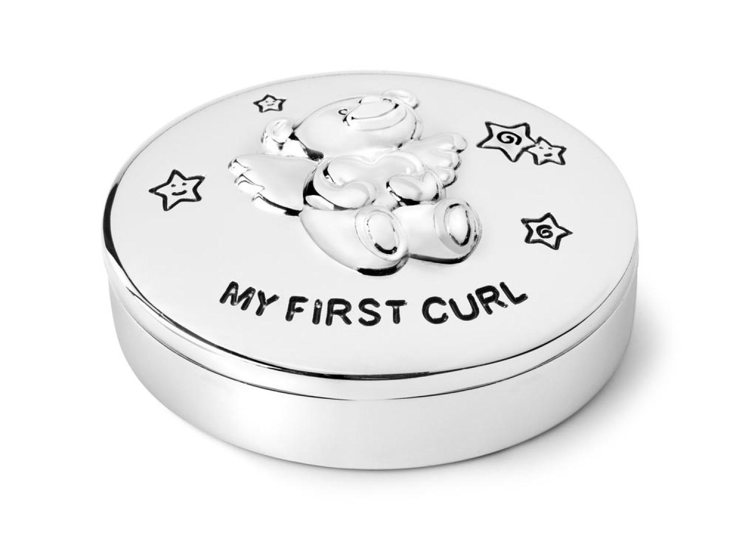 Die silberne Dose für die erste Locke - Lockendose Twinkle Versilbert!