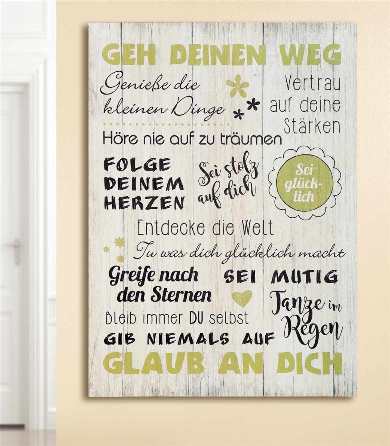Wandtafel "Geh deinen Weg" Wandschild