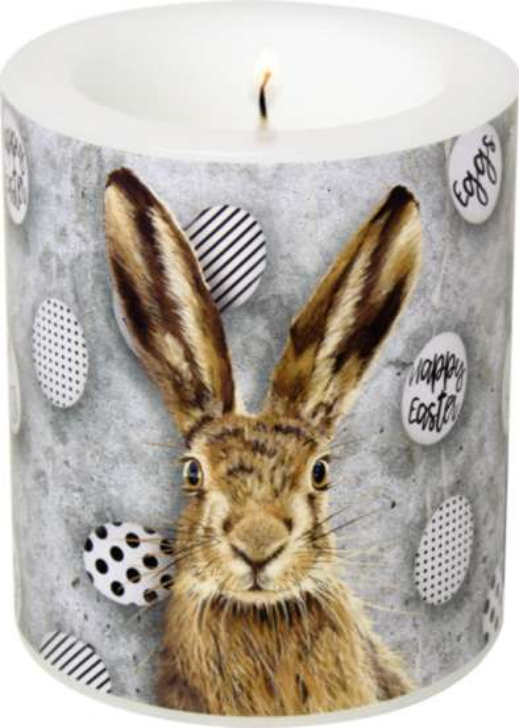 Das niedliche Windlicht  OH my Rabbit, Kerze mit Hasenmotiv - Osterkerze IHR