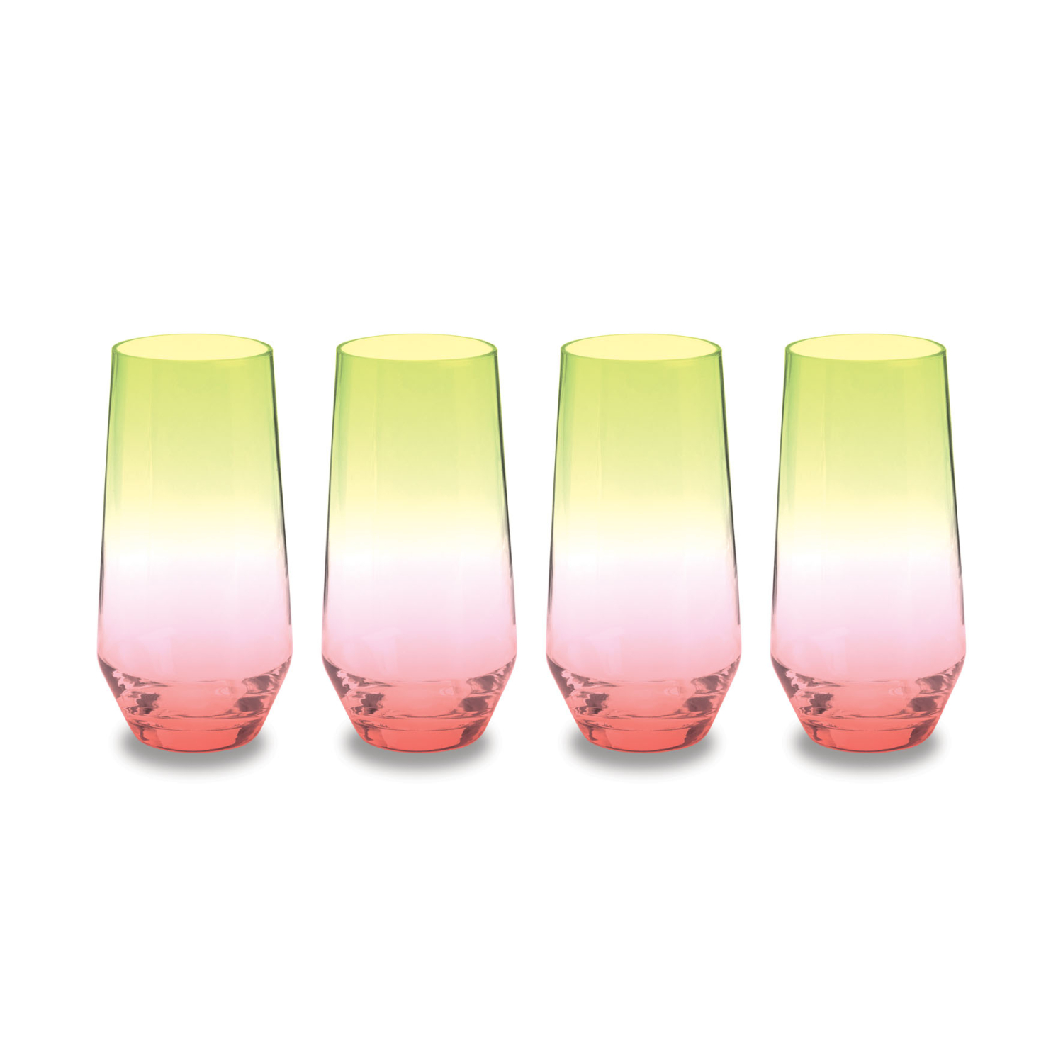 Zesty Life Highball S / 4, Farbiges Gläserset, Longdrinkbecher 4 tlg. mit Farbverlauf