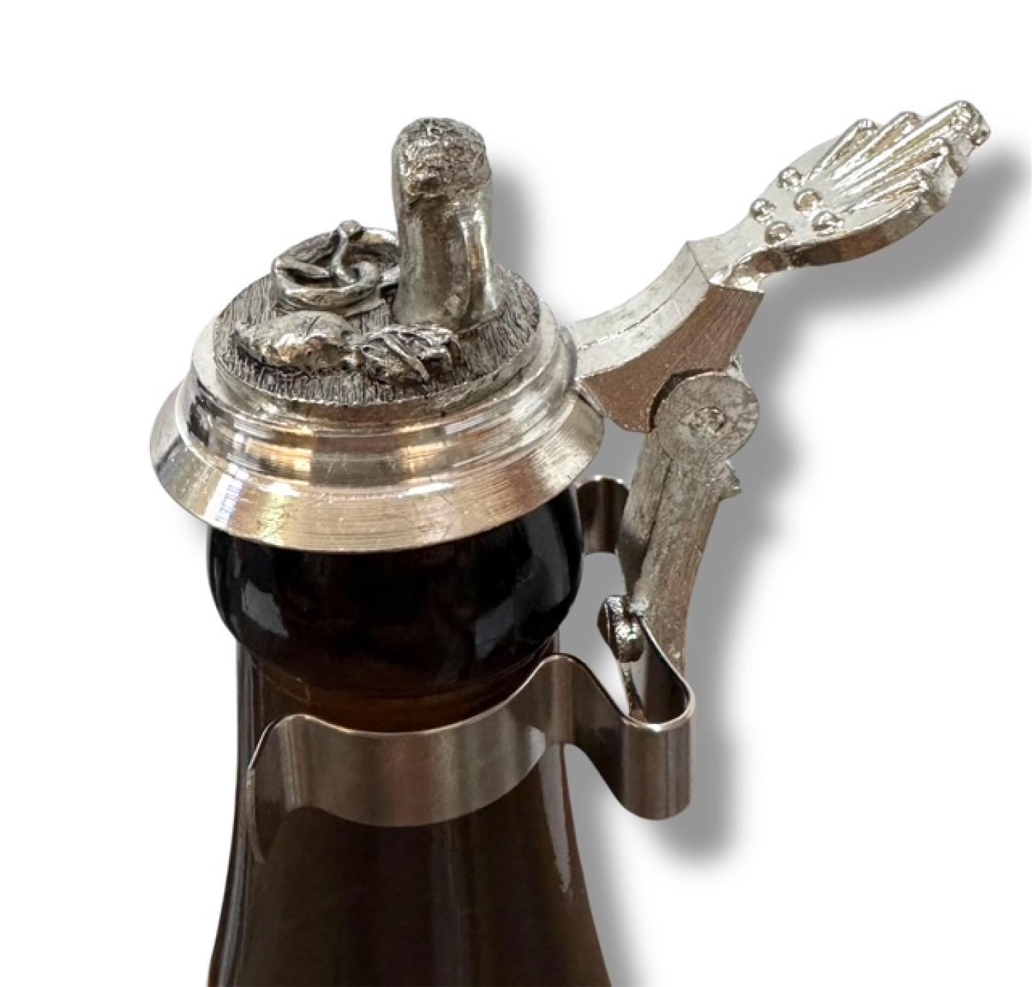 Bierflaschenverschluß bayerische Brotzeit, Zinndeckel Brotzeit - Bierflaschendeckel